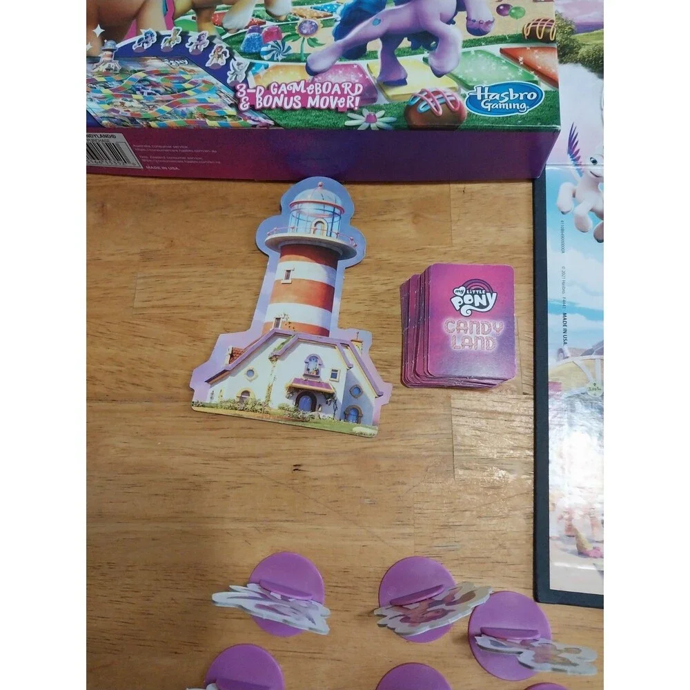 My Little Pony Candy Land Board Game 3-D Game Board & Bonus Mover